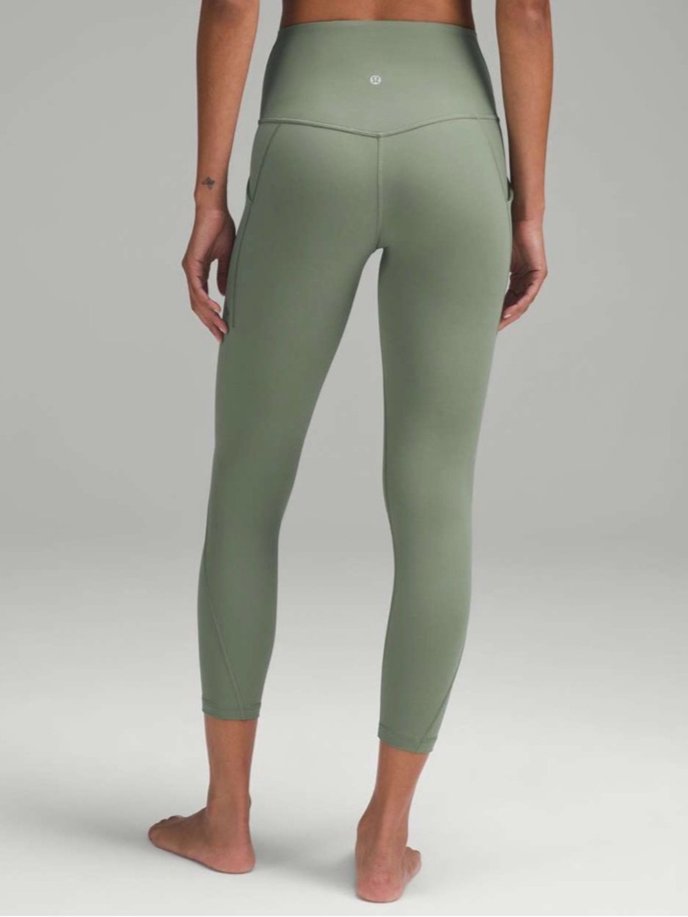Lululemon Align High-Rise Grey Eucalyptus Leggings w/Pockets Size 14 NWOT - Picture 2 of 7